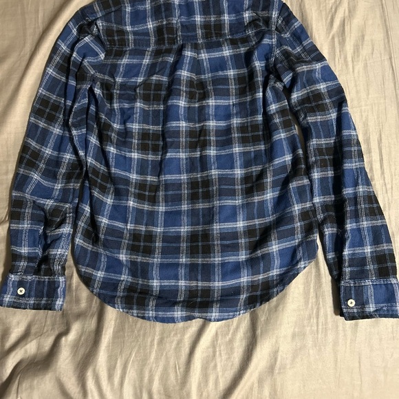 Abercrombie Kids Blue and Black Plaid Shirt - Picture 4 of 4